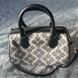 Kate Spade/NWOT Monogram Floral Handbag Crossbody Duffle
